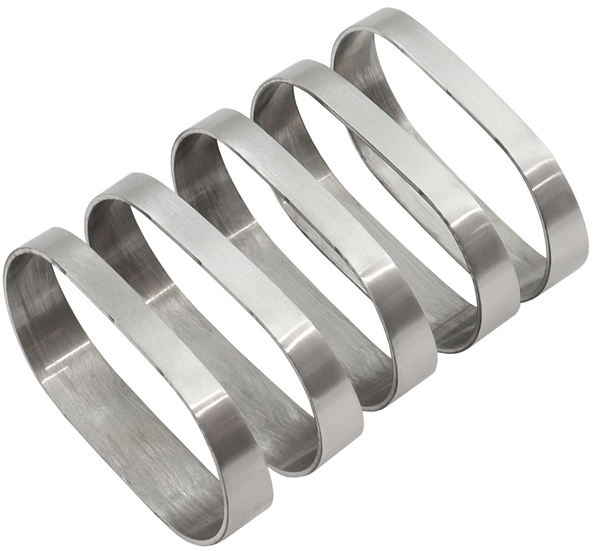 Aeroflow Stainless Steel 2-1/2" Oval Vertical Pie Cuts - Pack of 5   1-7/8" H x 3" W, 1/16" Wall