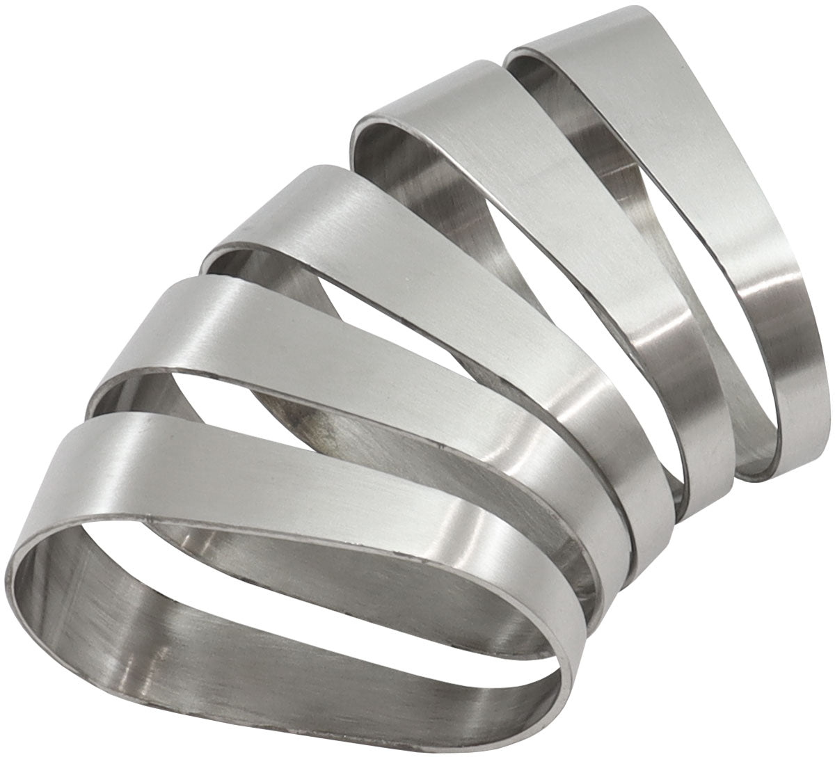 Aeroflow Stainless Steel 2-1/2" Oval Horizontal Pie Cuts - Pack of 5   1-7/8" H x 3" W, 1/16" Wall