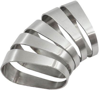Aeroflow Stainless Steel 2-1/2" Oval Horizontal Pie Cuts - Pack of 5   1-7/8" H x 3" W, 1/16" Wall