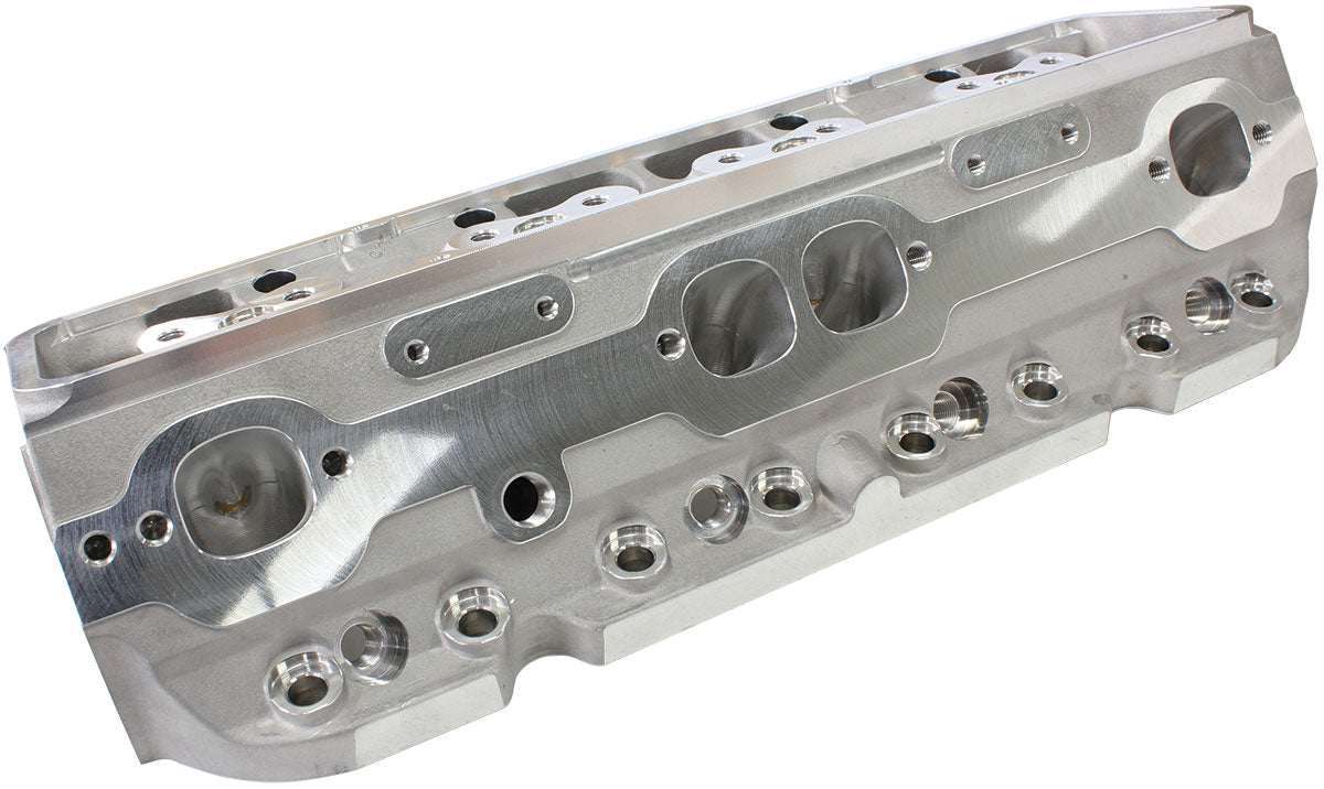 Aeroflow Bare Small Block Chev 327-350-400 213cc CNC Ported Aluminium Cylinder Heads with 68cc Chamber (Pair)   2.15" x 1.30" Intake Port, 1.45" x 1.50" Exhaust Port