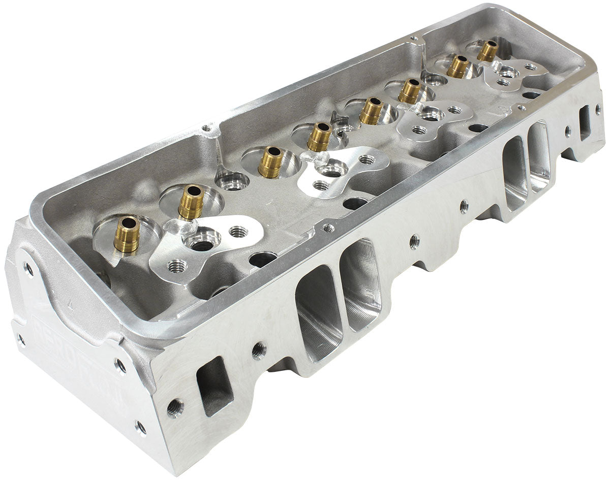 Aeroflow Bare Small Block Chev 327-350-400 213cc CNC Ported Aluminium Cylinder Heads with 68cc Chamber (Pair)   2.15" x 1.30" Intake Port, 1.45" x 1.50" Exhaust Port