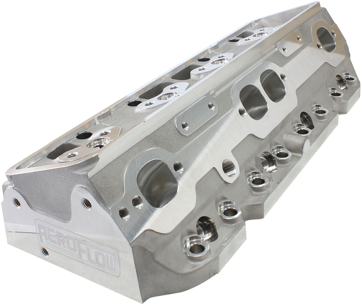 Aeroflow Bare Small Block Chev 327-350-400 213cc CNC Ported Aluminium Cylinder Heads with 68cc Chamber (Pair)   2.15" x 1.30" Intake Port, 1.45" x 1.50" Exhaust Port