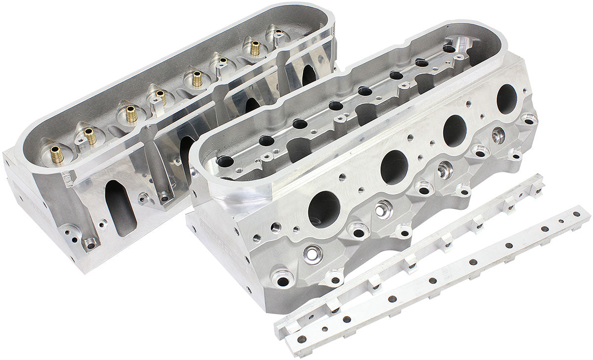 Aeroflow Bare GM LS 6 Bolt 240cc Aluminium Cylinder Heads with 61cc Chamber to Suit 4.000" Bore (Pair)   2.60" x 1.25" Intake Port, 1.70" x 1.79" Rectangle Intake Port