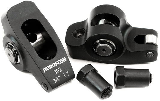 Aeroflow Small Block Ford Windsor 289-351 Aluminium Roller Rocker Set  3/8" Stud Mount, 1.7 Ratio, Set of 2