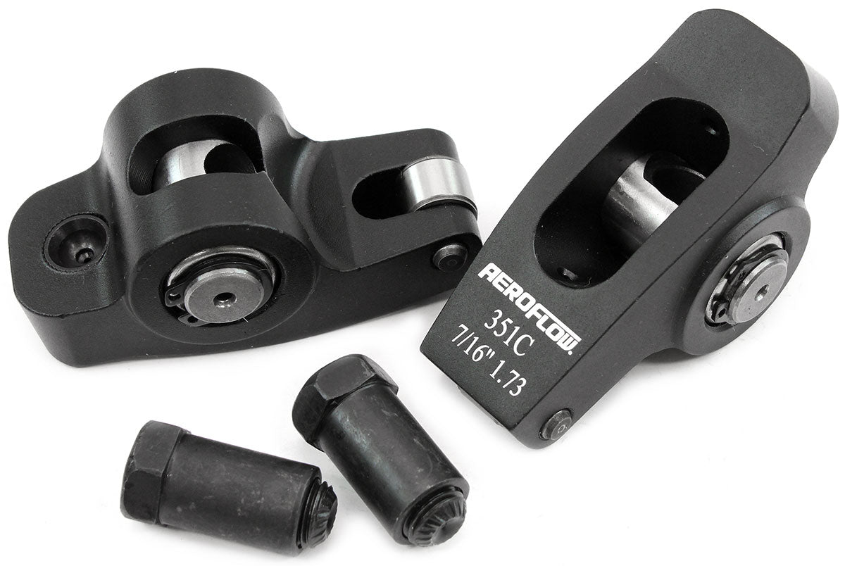Aeroflow Ford Cleveland Aluminium Roller Rocker Set  7/16" Stud Mount, 1.73 Ratio, Set of 2