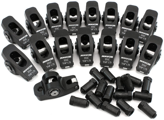 Aeroflow Ford Cleveland Aluminium Roller Rocker Set  7/16" Stud Mount, 1.73 Ratio, Set of 16
