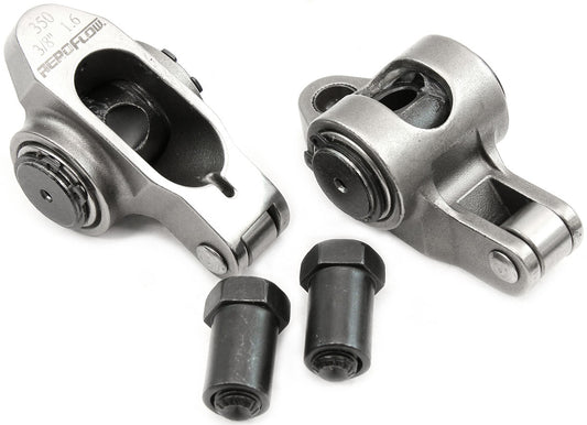 Aeroflow Small Block Chev Stainless Steel Roller Rocker Set  3/8" Stud Mount, 1.60 Ratio, Set of 2