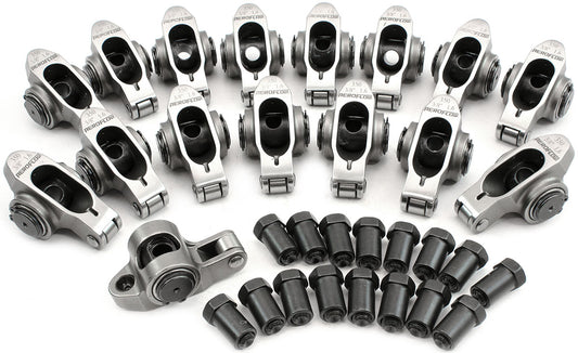 Aeroflow Small Block Chev Stainless Steel Roller Rocker Set  3/8" Stud Mount, 1.60 Ratio, Set of 16