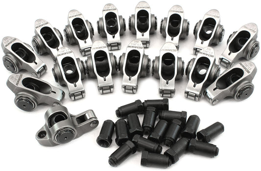 Aeroflow Small Block Chev Stainless Steel Roller Rocker Set  7/16" Stud Mount, 1.50 Ratio, Set of 16