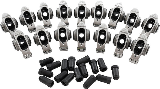 Aeroflow Small Block Chev Stainless Steel Roller Rocker Set  7/16" Stud Mount, 1.60 Ratio, Set of 16