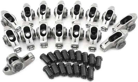 Aeroflow Big Block Chev Stainless Steel Roller Rocker Set  7/16" Stud Mount, 1.73 Ratio, Set of 16