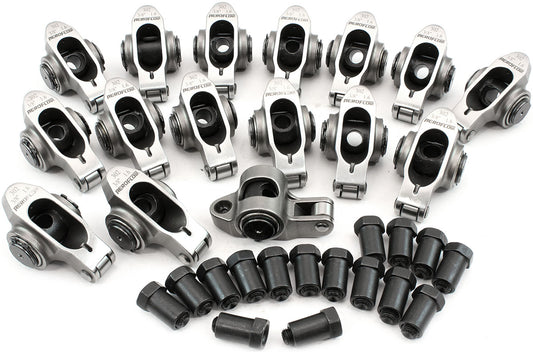Aeroflow Small Block Ford Windsor 289-351 Stainless Steel Roller Rocker Set  3/8" Stud Mount, 1.60 Ratio, Set of 16