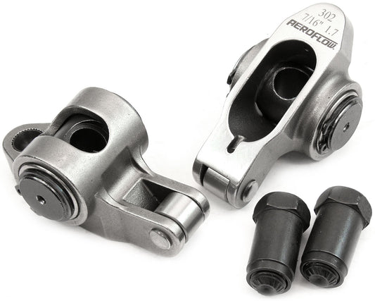 Aeroflow Small Block Ford Windsor 289-351 Stainless Steel Roller Rocker Set  7/16" Stud Mount, 1.70 Ratio, Set of 2