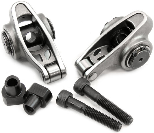 Aeroflow GM LS Stainless Steel Roller Rocker Set  M8 Stud Mount, 1.70 Ratio, Set of 2, Suit Rectangle Port Cylinder Heads