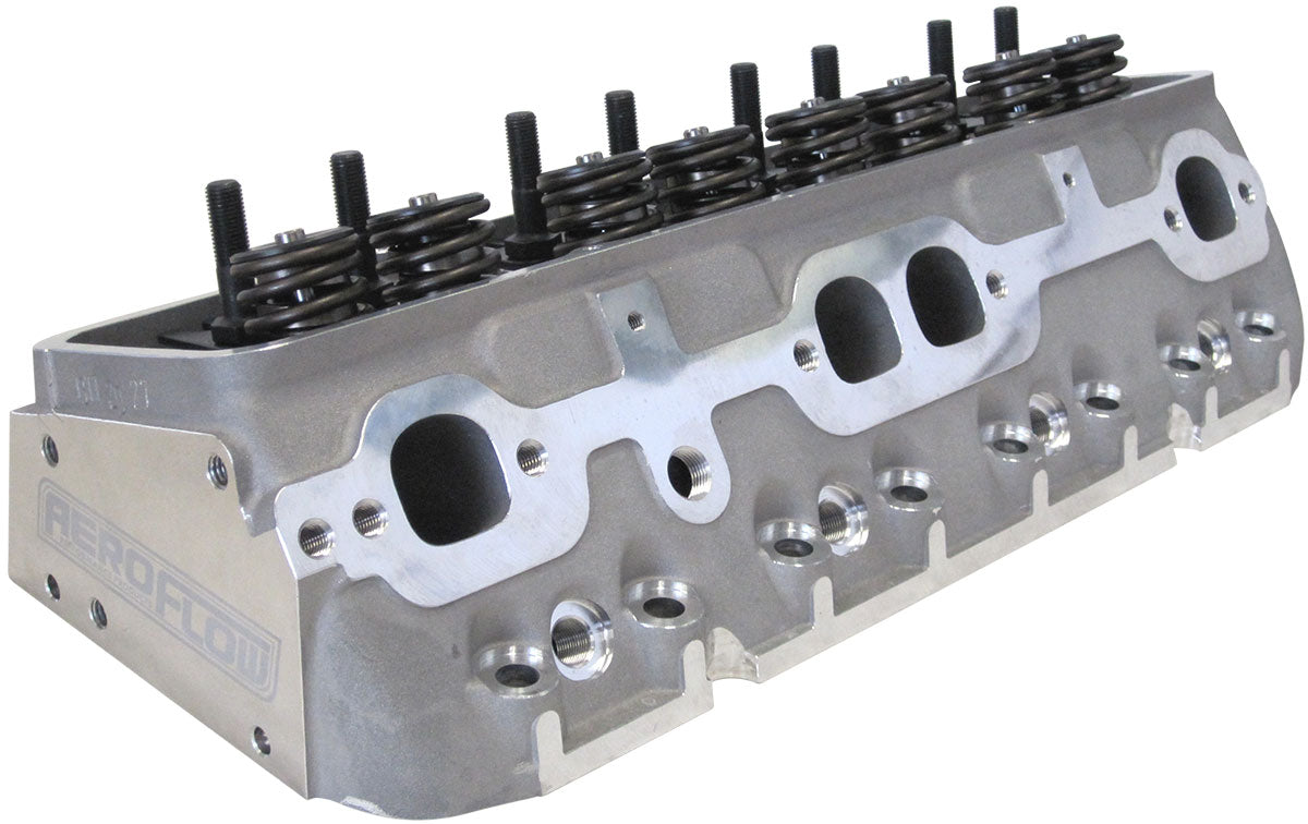 Aeroflow Complete Small Block Chev 327-350-400 204cc Aluminium Cylinder Heads with 67cc Chamber (Pair)   2.22" x 1.31" Intake Port, 1.34" x 1.39" Exhaust Port