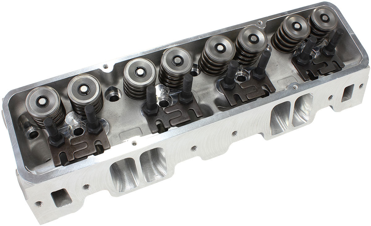 Aeroflow Complete Small Block Chev 327-350-400 213cc CNC Ported Aluminium Cylinder Heads with 68cc Chamber (Pair)   2.15" x 1.30" Intake Port, 1.45" x 1.50" Exhaust Port