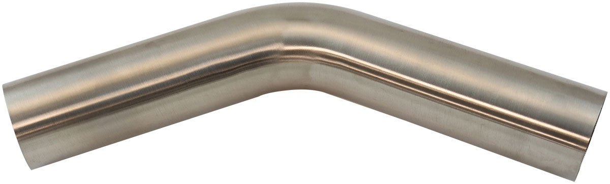 Stainless Steel 45Â° Mandrel Bend   2-1/2" O.D, .065" Wall, 6" Leg