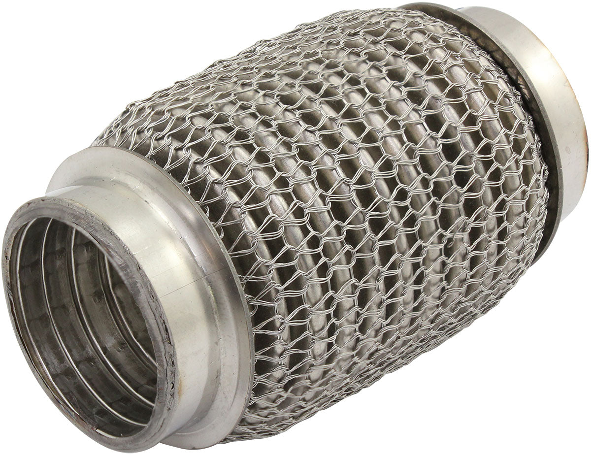Stainless Steel Flex Joint With Mesh - 1-3/4" I.D   304 Stainless Steel, 4" Long