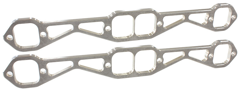 SB Chev 1-7/8" Square Port Header Flange  StainlessSteel, Sold as a Pair