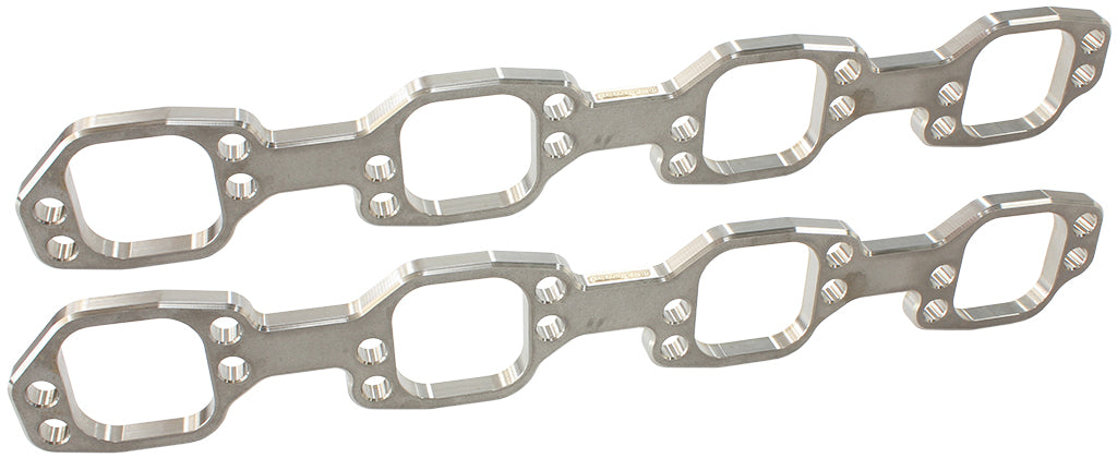 SB Ford 2" SquarePort Header Flanges   Suit Ford 289-351 Windsor with Edelbrock Victor JR Heads, Sold as a Pair