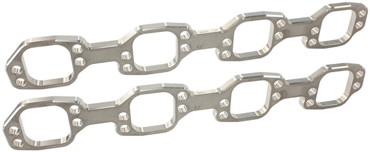 SB Ford 2" SquarePort Header Flanges   Suit Ford 289-351 Windsor with Edelbrock Victor JR Heads, Sold as a Pair