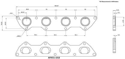 Mitsubishi Evolution 4-9 4G63 Stainless Steel Header Flange   CNC Machined with 43mm Port Size &: Sold Individually
