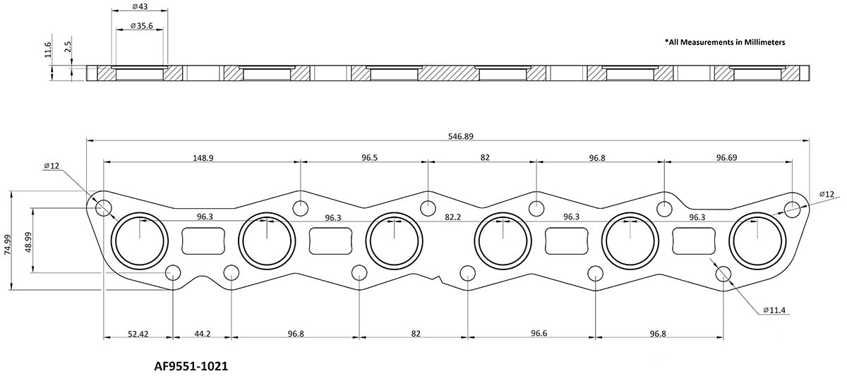 Nissan RB30 Stainless Steel Header Flange   CNC Machined, Sold Individually