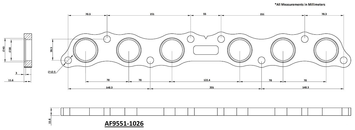 Toyota 2JZ-GE Mild Steel Header Flange   Suit NON Turbo Engines Only, CNC Machined & Sold Individually