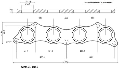 Honda K Series Mild Steel Header Flange   Suit K20 & K24 Engines, CNC Machined, Sold Individually