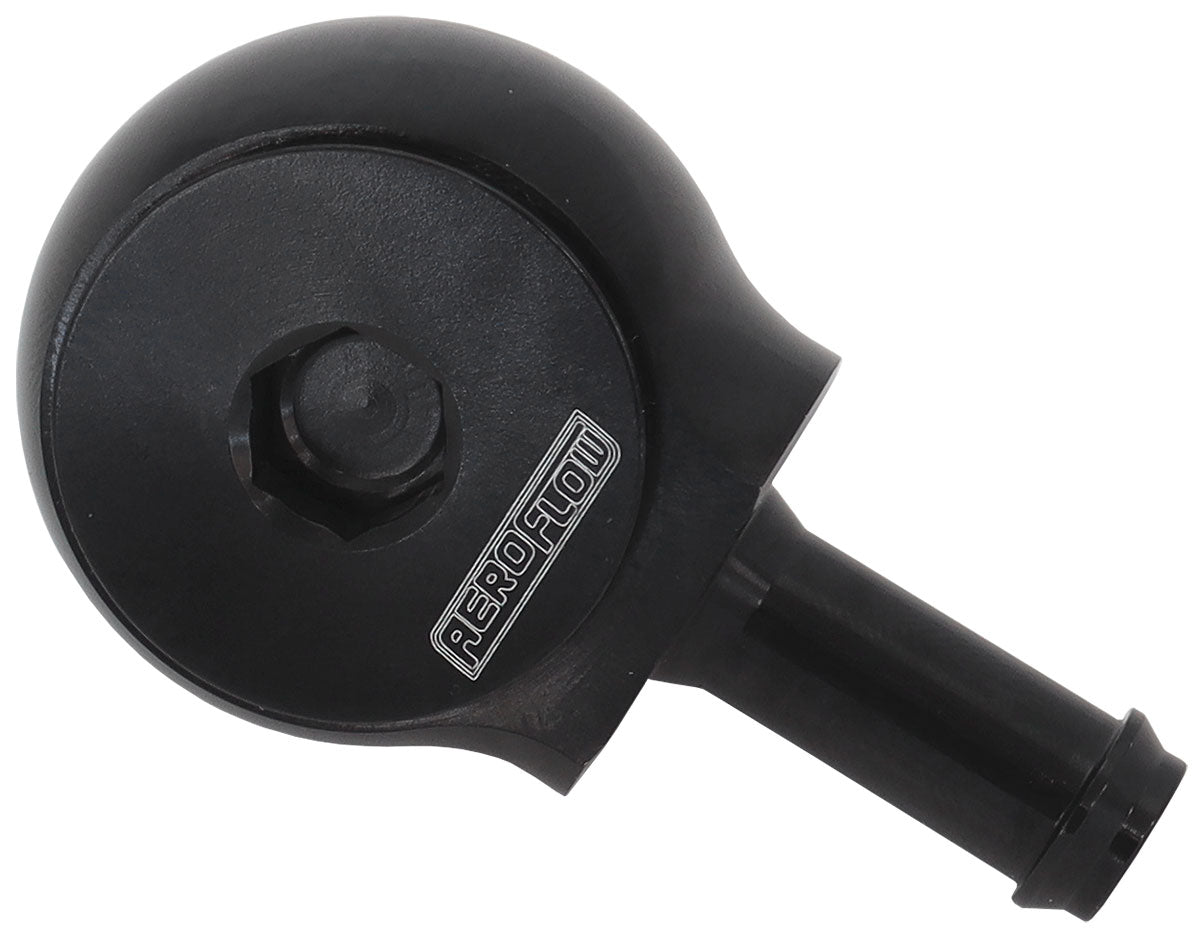 Aeroflow 90Â° Low Profile-10ORB to 5/16" Barb  Black Finish