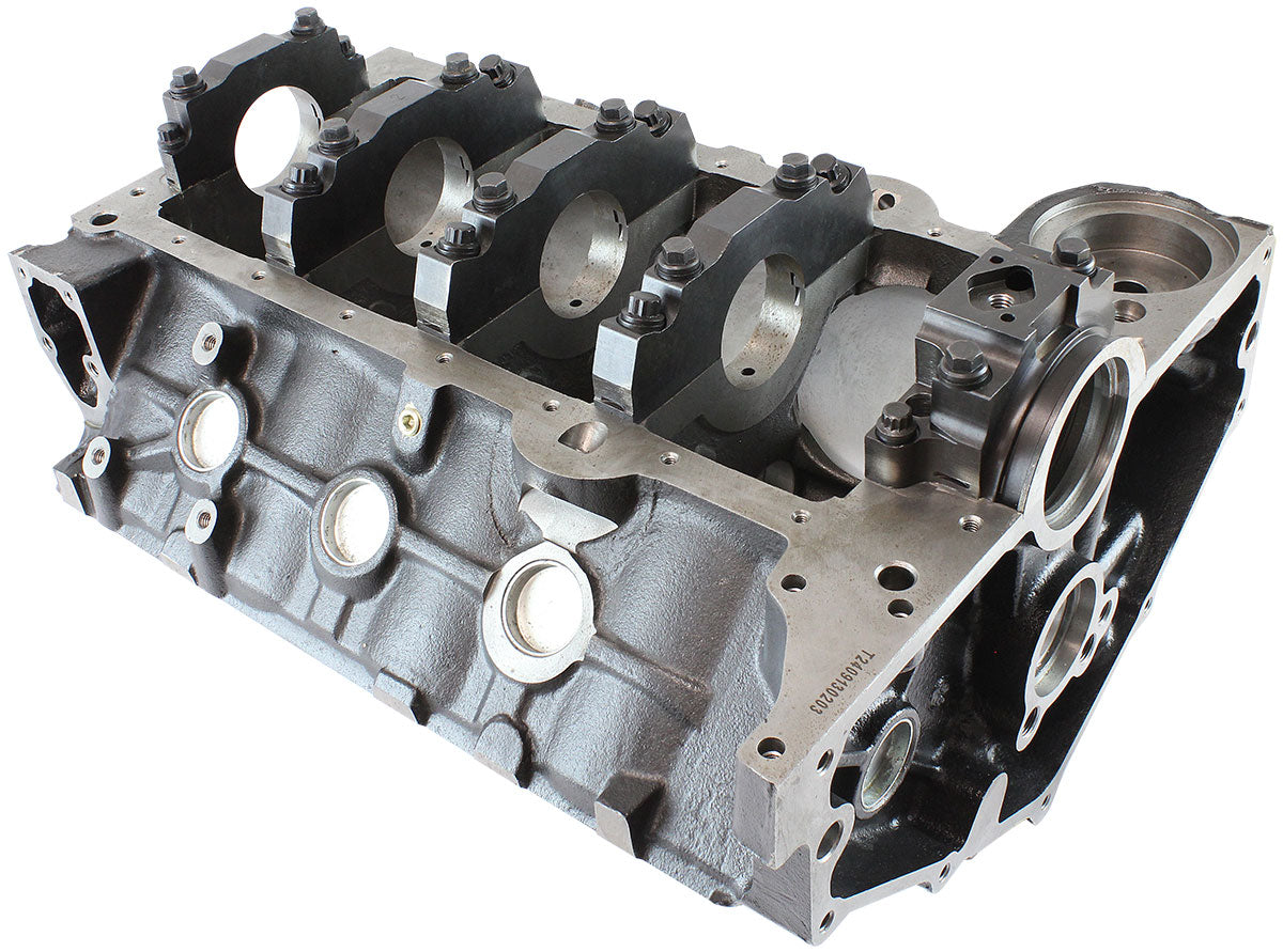 Aeroflow Cast Iron S/B Chev Engine Block, 4.000" Bore  9.025" Deck Height, 350 Mains, 4-Bolt Billet Splayed Caps
