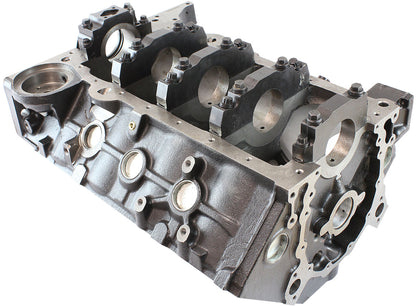Aeroflow Cast Iron S/B Chev Engine Block, 4.125" Bore  9.025" Deck Height, 400 Mains, 4-Bolt Billet Splayed Caps