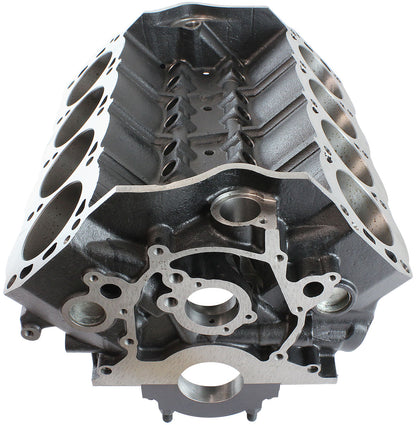 Aeroflow Cast Iron Ford 351W Engine Block, 4.125" Bore  9.500" Deck Height, 351 Cleveland Mains, 4-Bolt Billet Splayed Caps