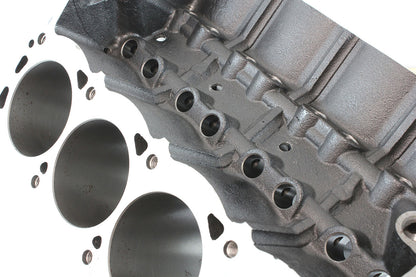 Aeroflow Cast Iron Ford 351W Engine Block, 4.125" Bore  9.500" Deck Height, 351 Cleveland Mains, 4-Bolt Billet Splayed Caps