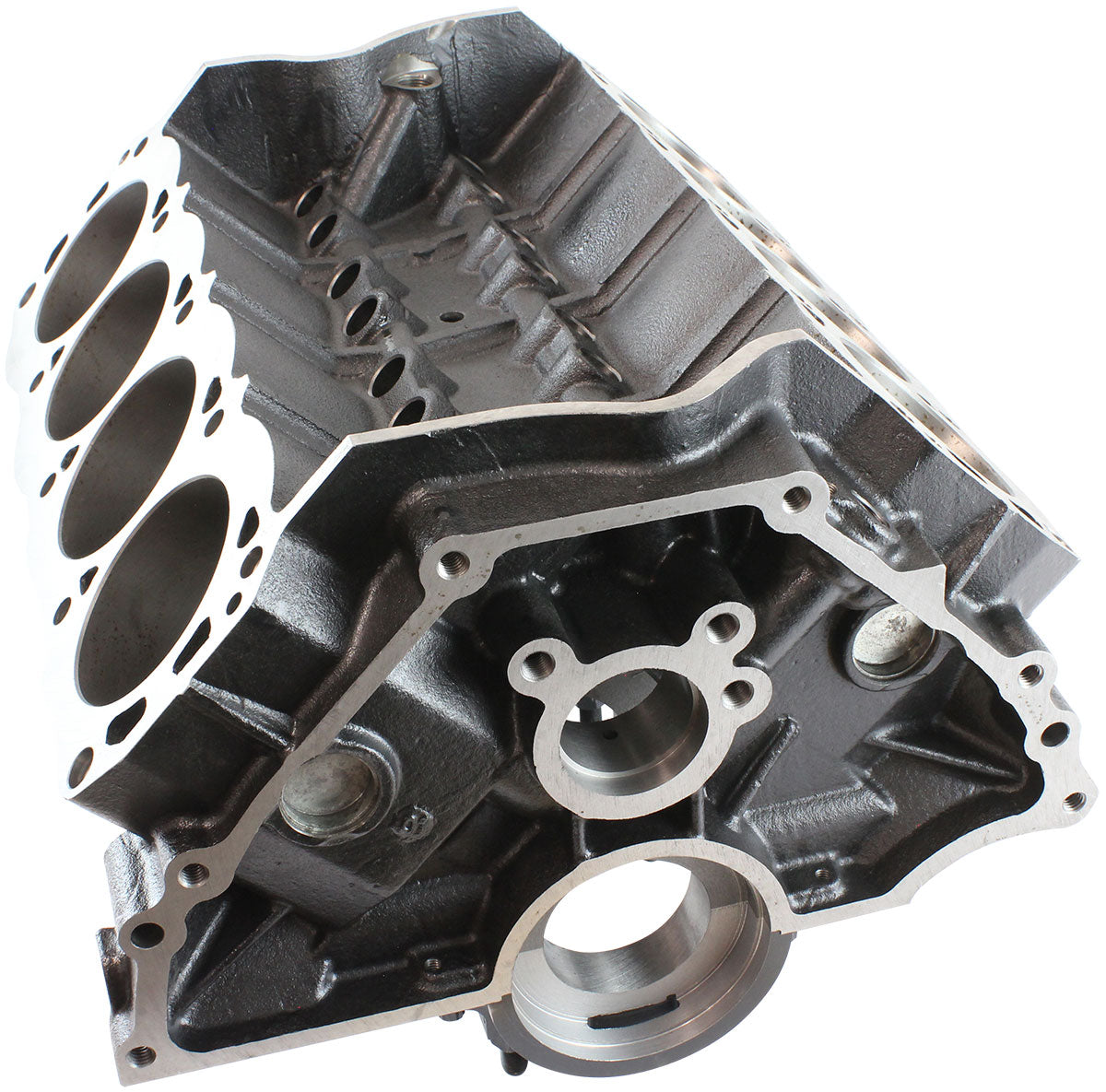 Aeroflow Cast Iron Ford 351W Engine Block, 4.125" Bore  9.500" Deck Height, 351 Cleveland Mains, 4-Bolt Billet Splayed Caps