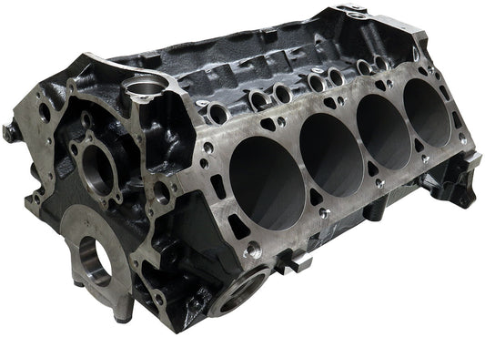 Aeroflow Cast Iron Ford 302W Late Engine Block, 4.000" Bore  8.211" Deck Height, 302 Windsor Mains, 2-Bolt Cast Main Caps