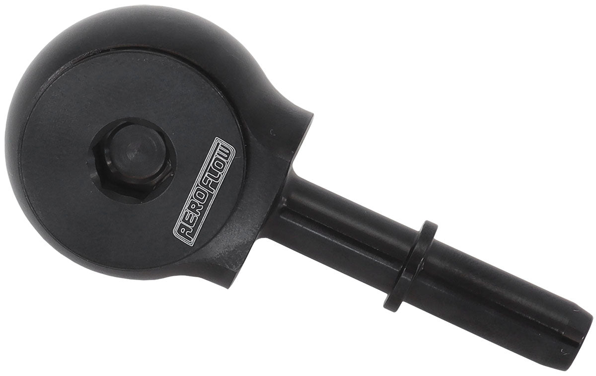 Aeroflow 90Â° Low Profile -10ORB to EFI Push On 5/16" Barb  Black Finish