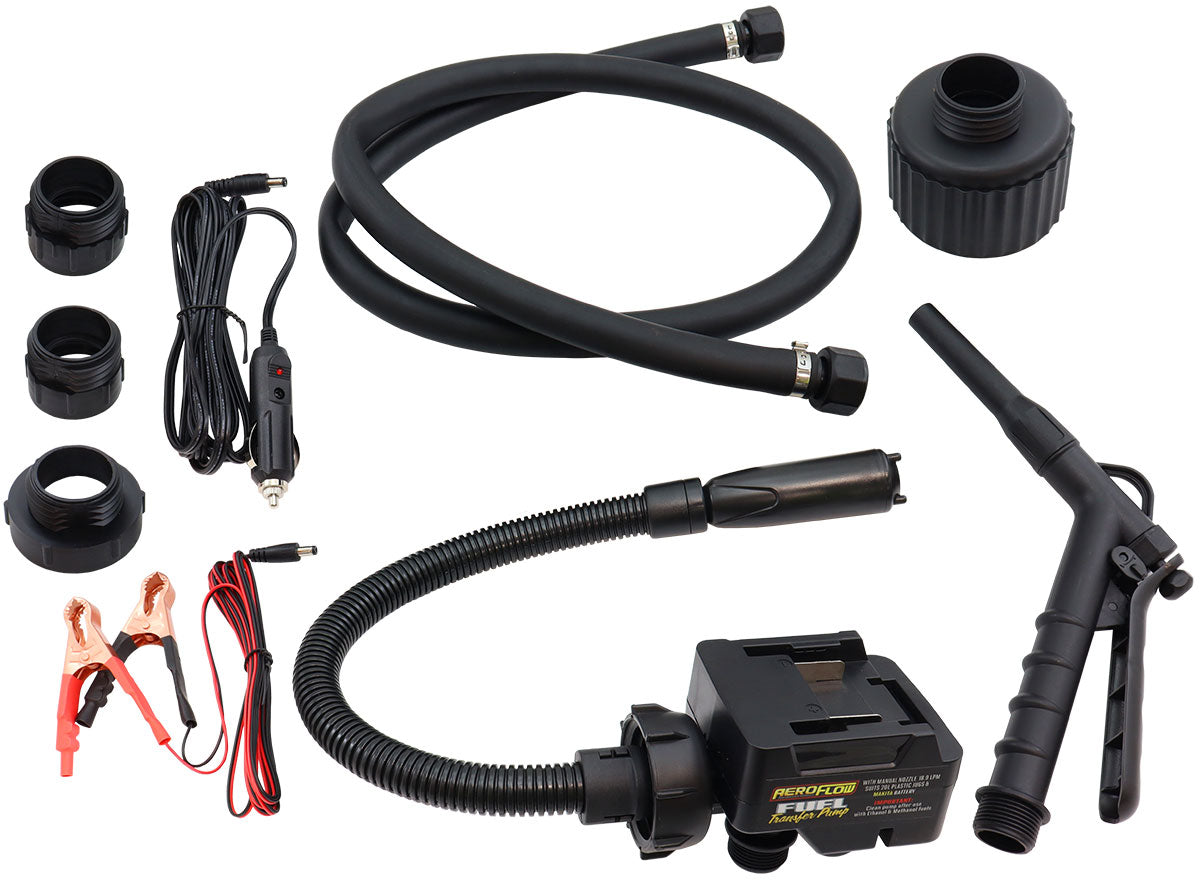 Aeroflow Fluid Transfer Pump for Makita Lithium Battery  Suits 20L Jug. Manual Trigger Nozzle. 18.9 L/min Max Flow Rate