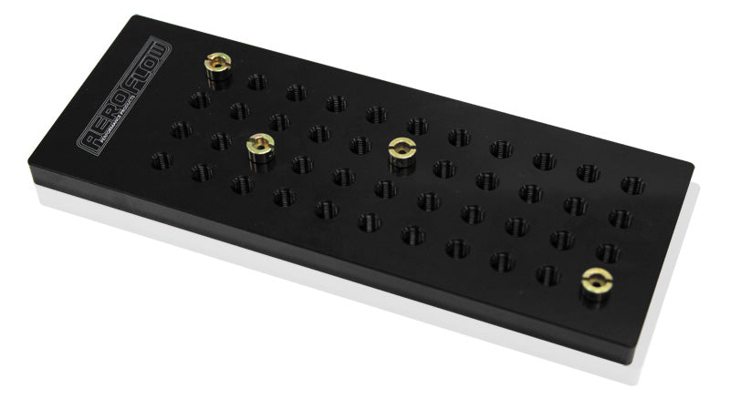 Aeroflow Billet Aluminium Jet Storage Plate   Holds 44 Holley Main Jets, Black Finish