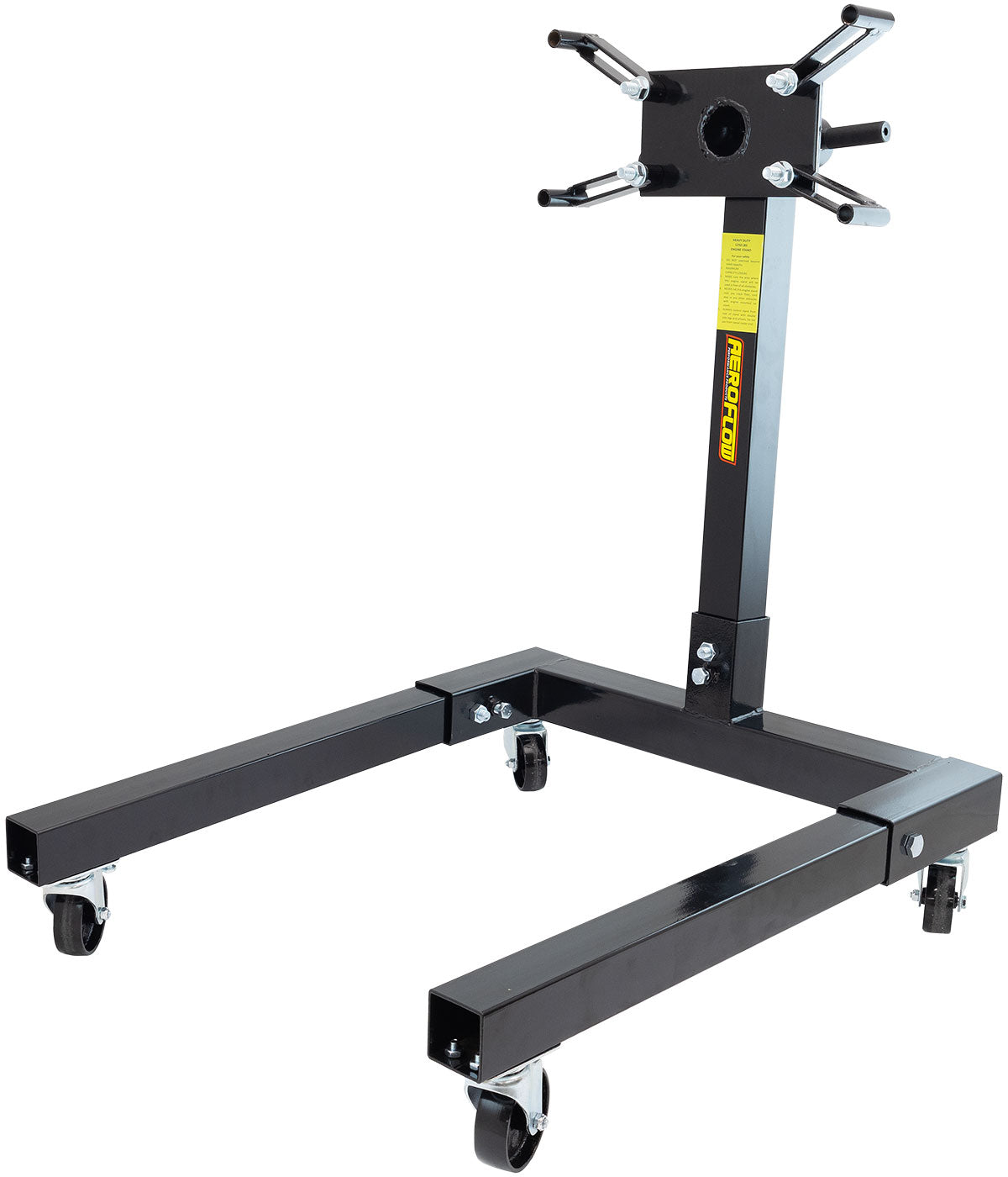 Aeroflow C-Frame Engine Stand     1250lb (567kg) Max Load, Black Powder Coated Finish
