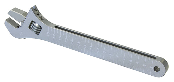 Aeroflow Wheelie Bar and General Purpose Adjustable Spanner   Silver Finish