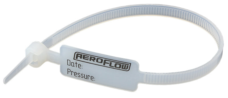Aeroflow Pressure Testing Tag   With Date & Pressure, Pack of 100 Tags