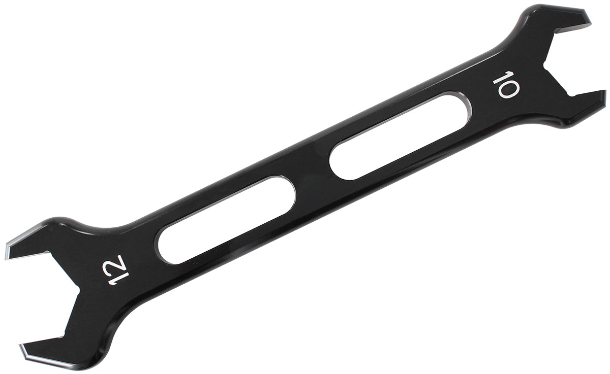 Aeroflow Aluminium AN Double Ended Pro Spanner -10AN & -12AN  Black Finish