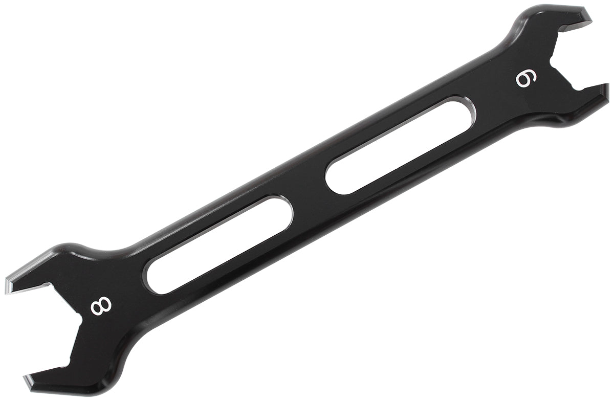 Aeroflow Aluminium AN Double Ended Pro Spanner -6AN & -8AN  Black Finish