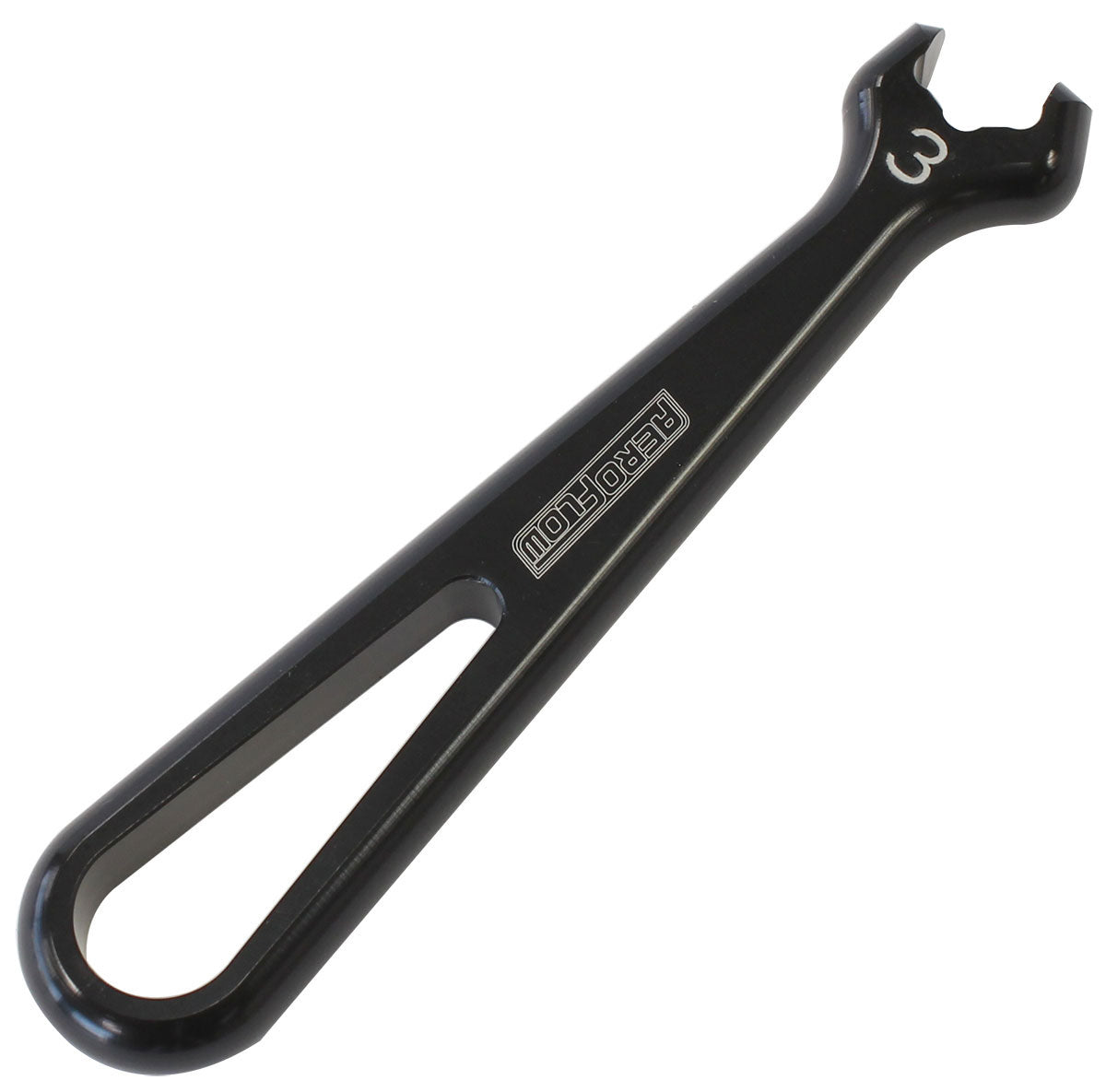 Aeroflow Single Aluminium Pro Spanner   To Suit -3AN, Black Finish