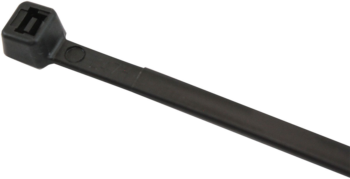 Standard Cable Ties 4.8mm Wide x 200mm Long - 25 Pack   Nylon 66 Material, Black Colour