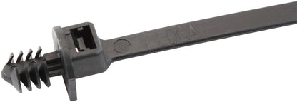 One Piece Fixed Fir Tree Cable Ties 4.8mm Wide x 210mm Long - 100 Pack   Nylon 66 Material, Black Colour