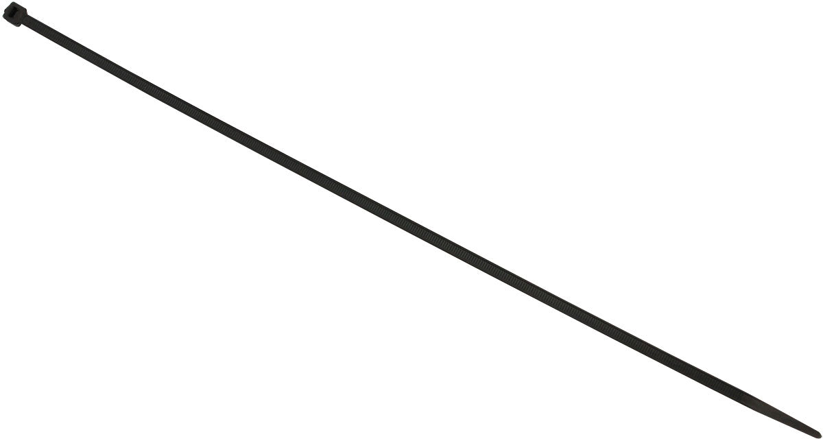 Heat Resistant Cable Ties 4.8mm Wide x 380mm Long - 25 Pack   Nylon 46 Material, Black Colour