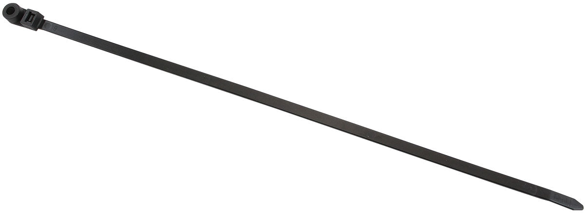 Screw Mounted Cable Ties 7.6mm Wide x 400mm Long - 1000 Pack   Nylon 66 Material, Black Colour