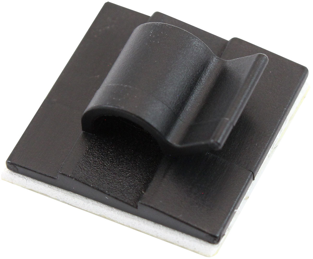 Adhesive Cable Mount to Suit 5mm Bundle- 100 Pack   Nylon 66 Material, Black Colour